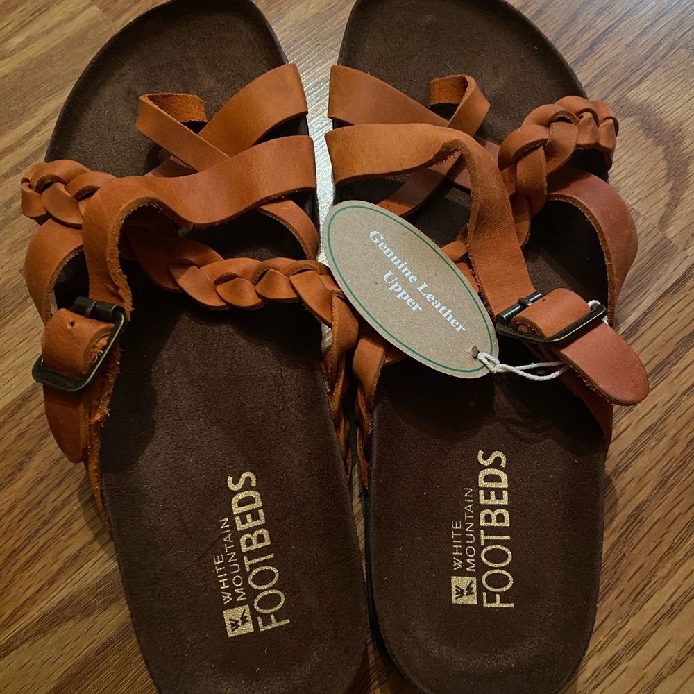 Brand new all leather sandals